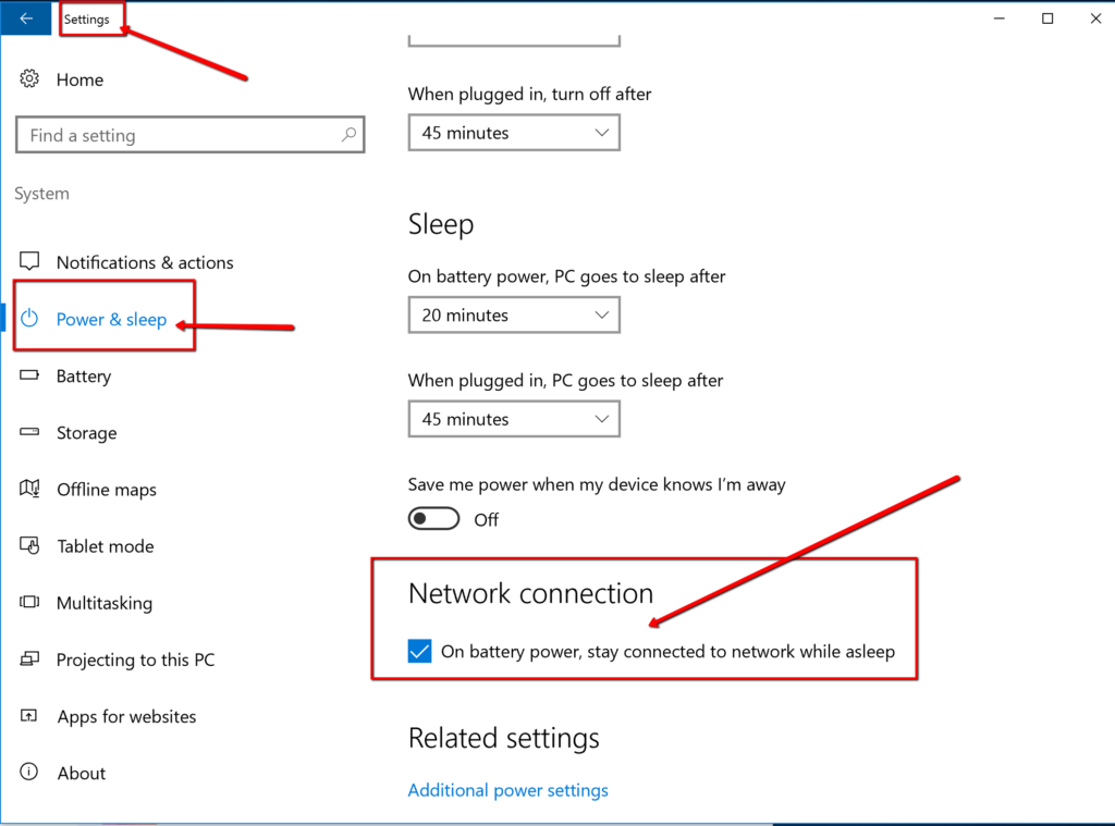 sleep checkbox button